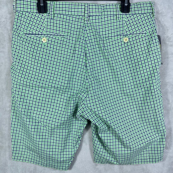 NEW Polo Golf Ralph Lauren Mens Shorts Green Navy Gingham Plaid‎ Links Size 35 - Picture 3 of 8